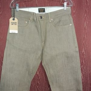 CIVILIANIRE TAN DENIM JEANS MEN'S SIZE 29 5 POCKETS NWT